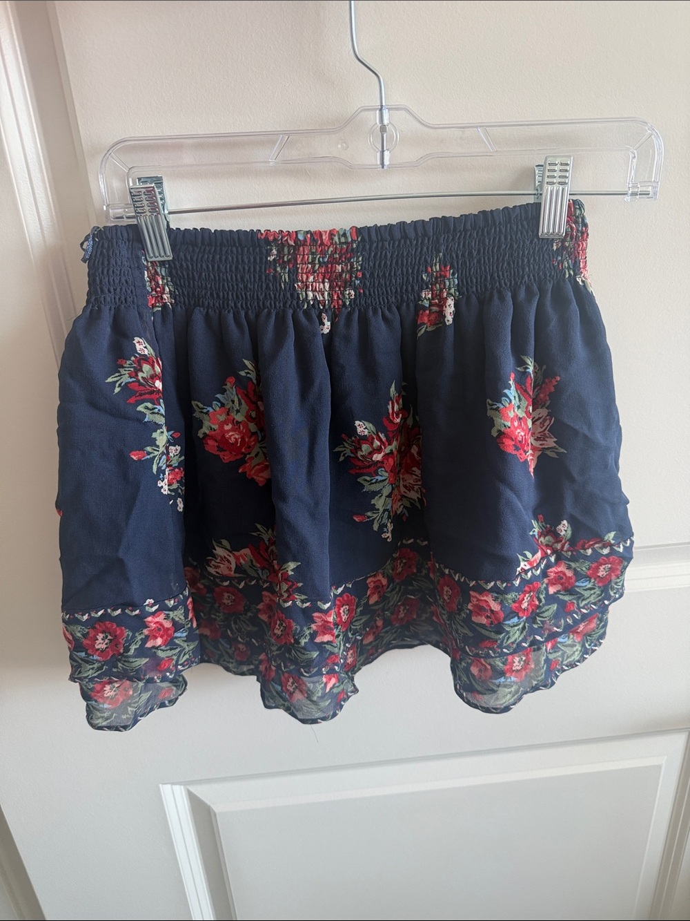 Joie Navy Floral Skirt